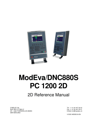 Cybelec ModEvaDNC880S PC 1200 2D 2D Reference Manual