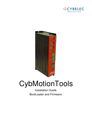 Cybelec CybMotionTools Installation Guide BootLoader and Firmware