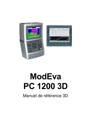 Cybelec ModEva PC 1200 3D Manuel de référence 3D