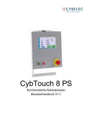 Cybelec CybTouch 8 PS Synchronisierte Abkantpressen Benutzerhandbuch V1.1
