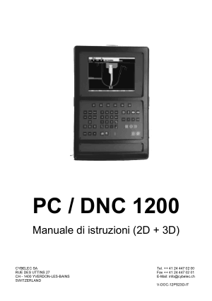 Cybelec PC DNC 1200 Manuale di istruzioni (2D + 3D)