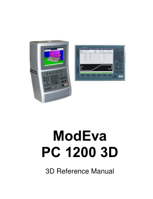 Cybelec ModEva PC 1200 3D 3D Reference Manual