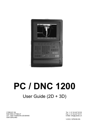 Cybelec PC DNC 1200 User Guide (2D + 3D)