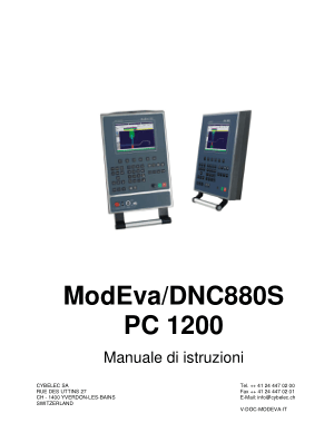 Cybelec ModEvaDNC880S PC 1200 Manuale di istruzioni