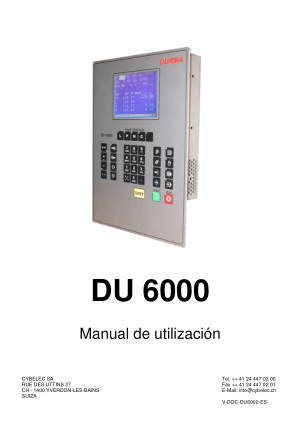 Cybelec DU 6000 Manual de utilización
