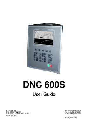 Cybelec DNC 600S User Guide