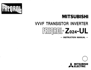 Mitsubishi FR-Z024 UL Instruction Manual