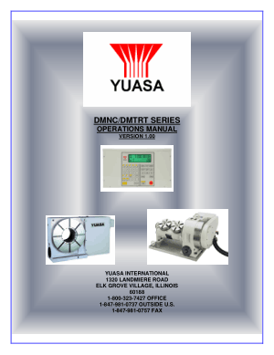 YUASA DMNC DMTRT Rotary Table Operation Manual