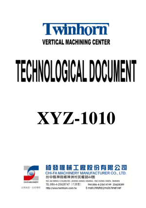 Twinhorn VMC XYZ 1010 Manual