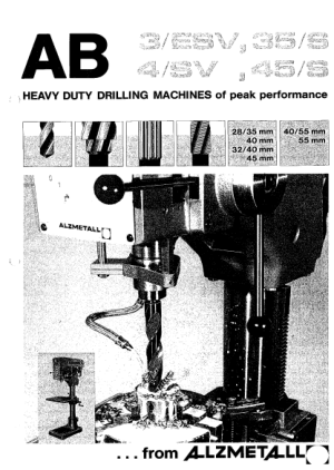 ﻿Alzmetall AB 3/ESV 35/S Drilling Machine Manual