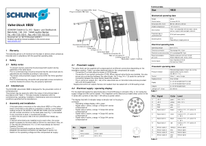 SCHUNK Valve block VB25 Quick Reference Guide