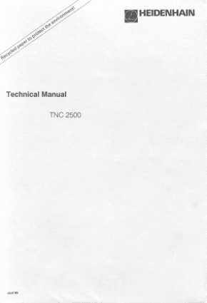 Heidenhain TNC 2500 Technical Manual