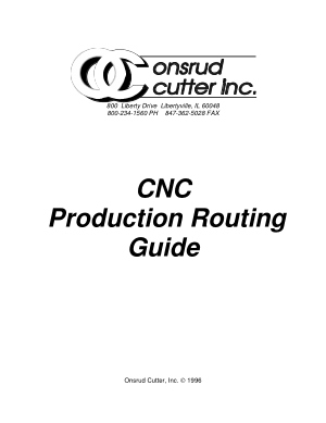 Onsrud CNC Production Routing Guide