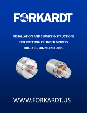 Forkardt HRC ARC UR2M & URPC Rotating Cylinder Models Instruction Manual