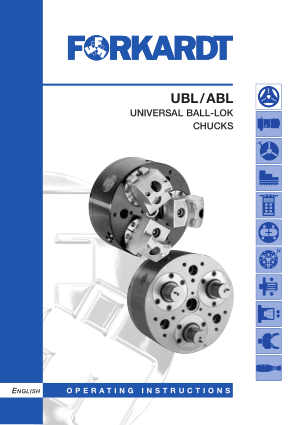 Forkardt UBL/ABL Universal Ball-Lok Chucks Manual