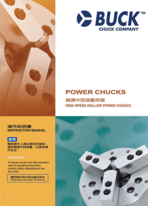 BUCK BPL Power Chucks Manual