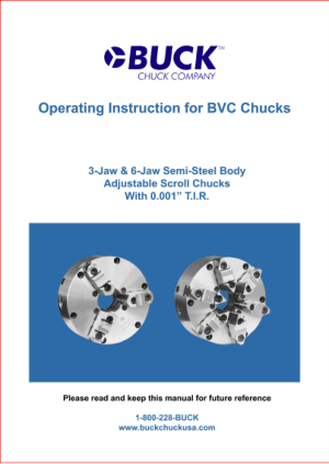 BUCK BVC Chuck Operating Manual