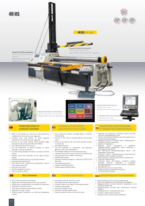 Sahinler Metal 4R HS 20-260 Technical Specifications