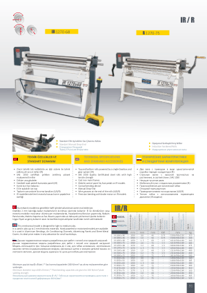 Sahinler Metal IR 1270-68 Technical Specifications