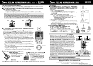 Nikken 3Lock Tooling Instruction Manual