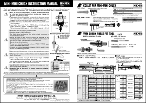 Nikken Mini-Mini Chuck Instruction Manual