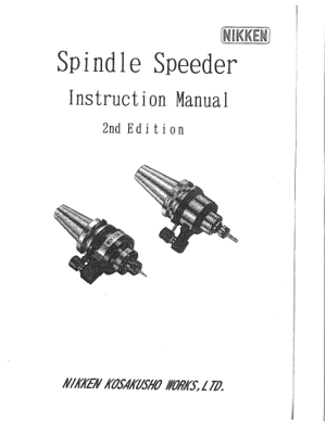 Nikken Spindle Speeder Instruction Manual