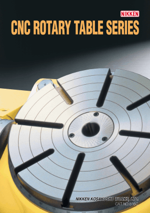 Nikken CNC Rotary Table Series Catalog CAT-816C