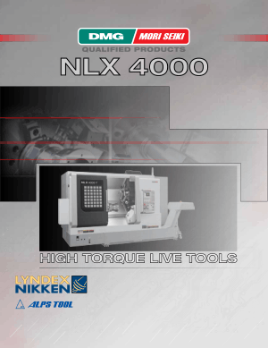 Lyndex-Nikken DMG Mori Seiki NLX4000 High Torque Live Tools Catalog