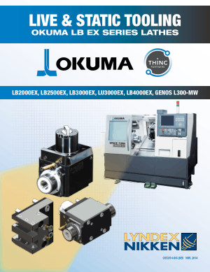 Lyndex-Nikken Okuma LB EX Static & Live Tooling Catalog