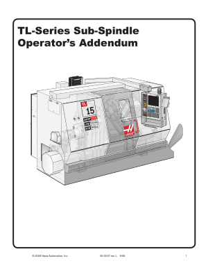 Haas TL-Series Sub-Spindle Operator Addendum