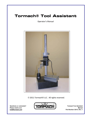 Tormach Tool Assistant Operator’s Manual