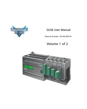 Automation Direct DL06 User Manual vol 1 of 2