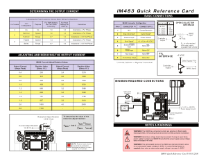 IM483 Quick Reference Card