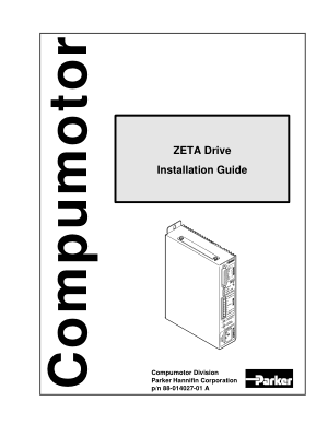 Parker Compumotor ZETA Drive Installation Guide