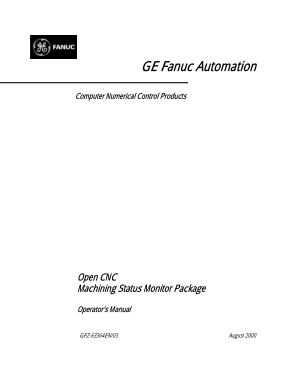 Fanuc Open CNC Machining Status Monitor Package Operator Manual GFZ-63364EN/03