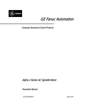Fanuc Alpha i Series AC Spindle Motor Parameter Manual GFZ-65280EN/01