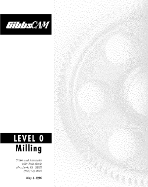 GibbsCAM Level 0 Milling GFK-1702