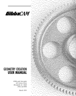 GibbsCAM Geometry Creation User Manual GFK-1703