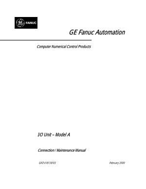 Fanuc I/O Unit – Model A Connection / Maintenance Manual GFZ-61813E/03