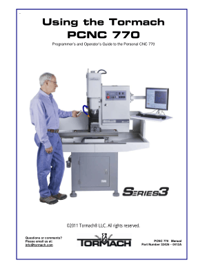 Tormach PCNC 770 Programmer’s and Operator’s Guide