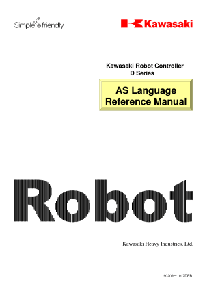 Kawasaki Robot AS Language Reference Manual D Series Controller