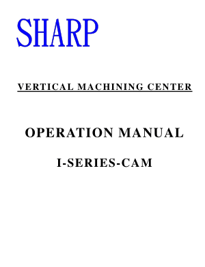 Sharp SVG 5127 6332 VMC Operation Manual