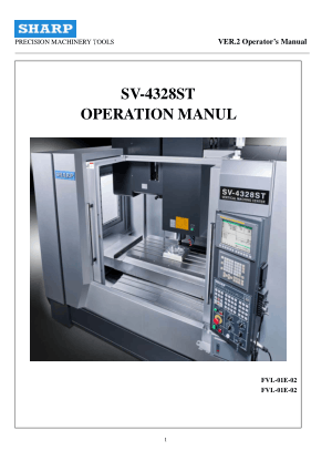 SHARP SV 4328 5127 6332 Operation Manual