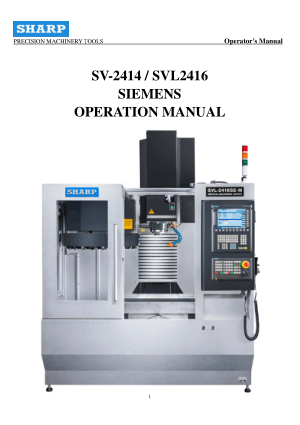 Sharp SVL2416 Siemens Operation Manual