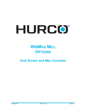 Hurco WinMax Mill Options Dual Screen and Max Consoles