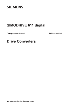 Configuration Manual SIMODRIVE 611 Digital