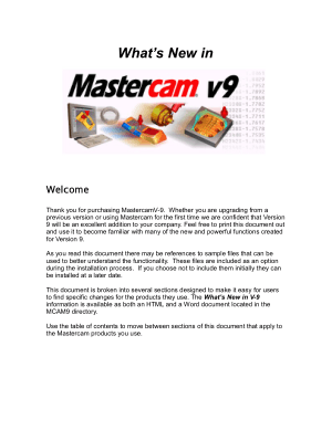 Mastercam 9 What is New