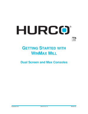 Hurco WinMax Mill Getting Started