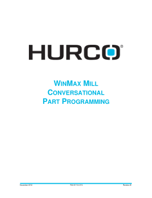 Hurco WinMax Mill Conversational Part Programming