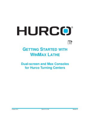 Hurco WinMax Lathe Getting Started